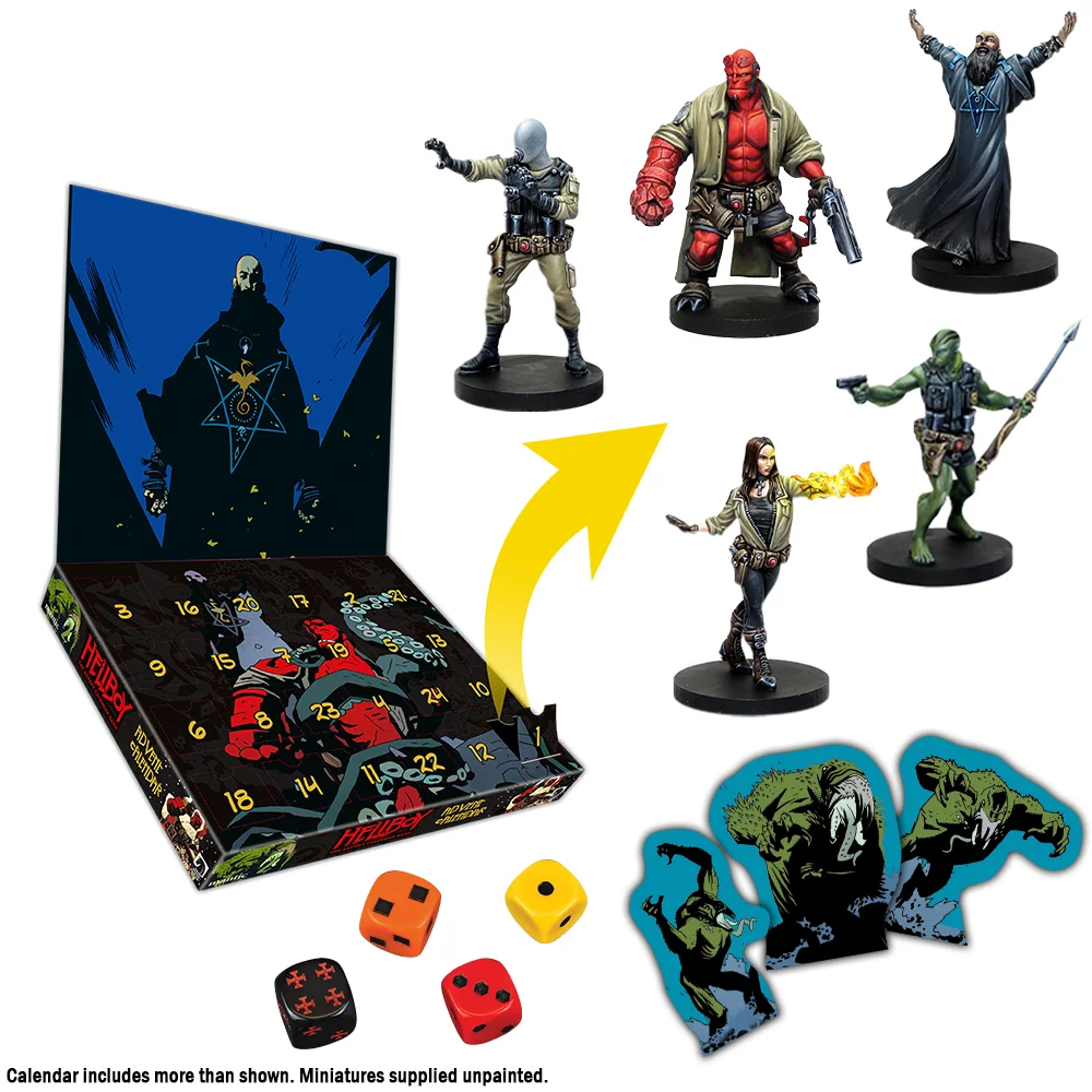 Tolle Miniaturen im Hellboy Brettspiel Adventskalender.